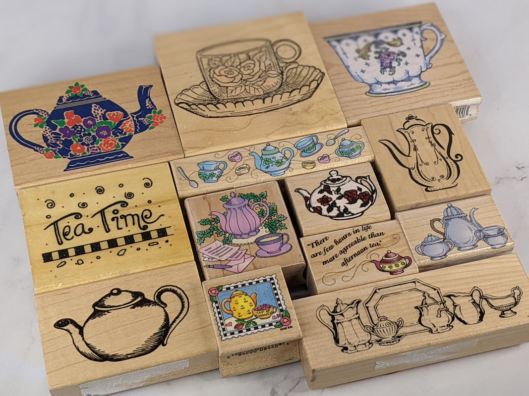 Tea Time Rubber Stamp Set